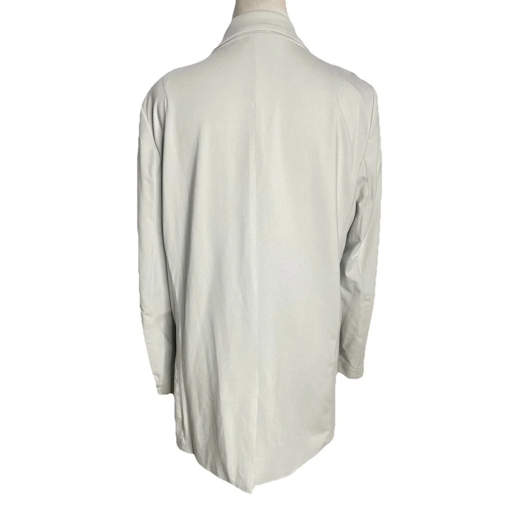 ALLSAINTS Aleida Tri Blazer Blue Gray Longline‎ Open Size 10